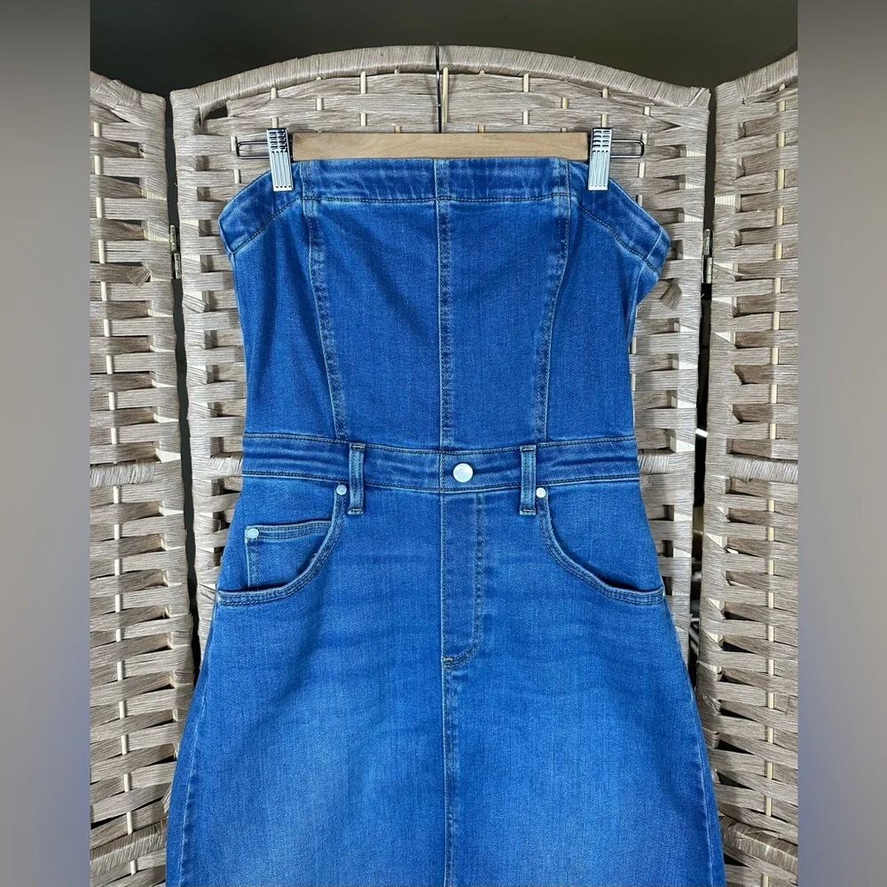 Anthropologie Pilcro The Madi Front-Slit Denim Dress - Size Small - Picture 4 of 13